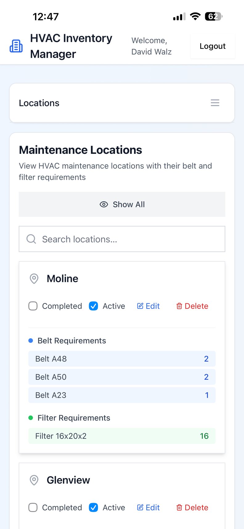 HVAC Inventory Management System thumbnail