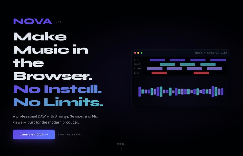 NOVA DAW preview