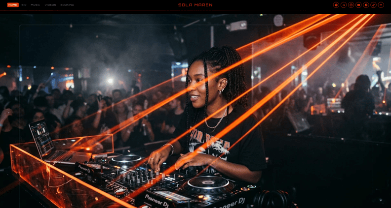 Sola Maren - DJ and Producer Website thumbnail