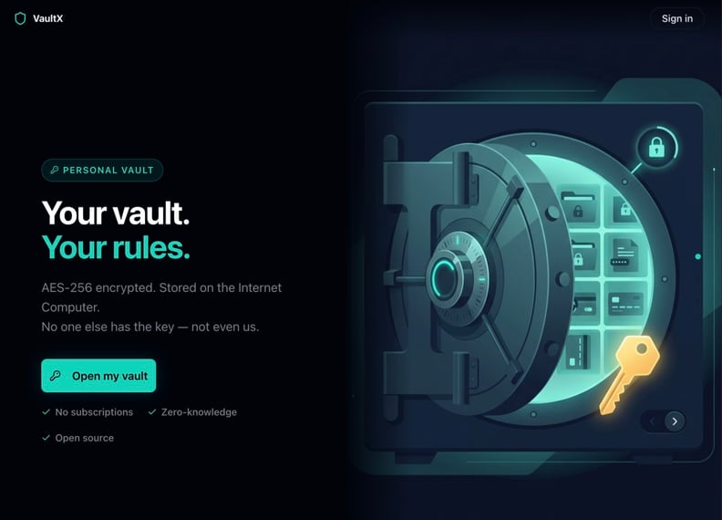 VaultX preview