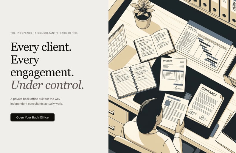 Consultant Back Office preview