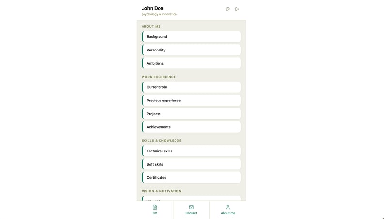 job application app preview