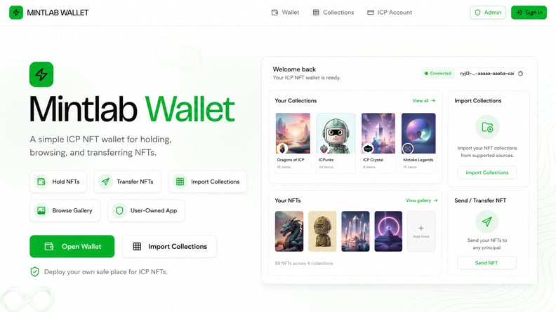 Mintlab Wallet preview