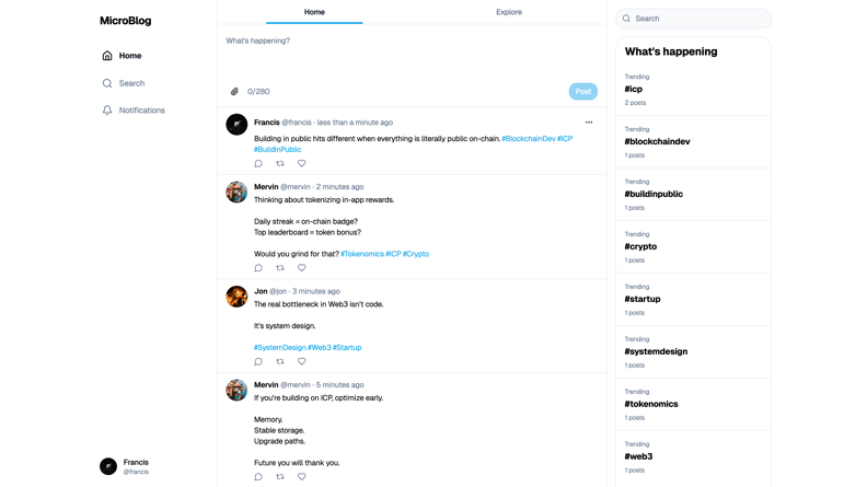 Anteprima di MicroBlog