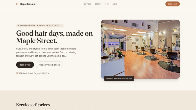 Business Website تھمب نیل