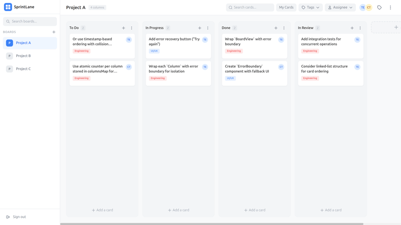 Vista previa de Kanban Board