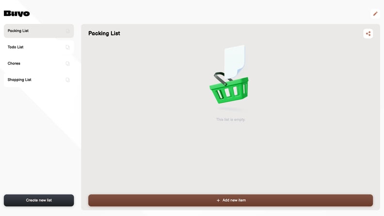 Shopping List preview