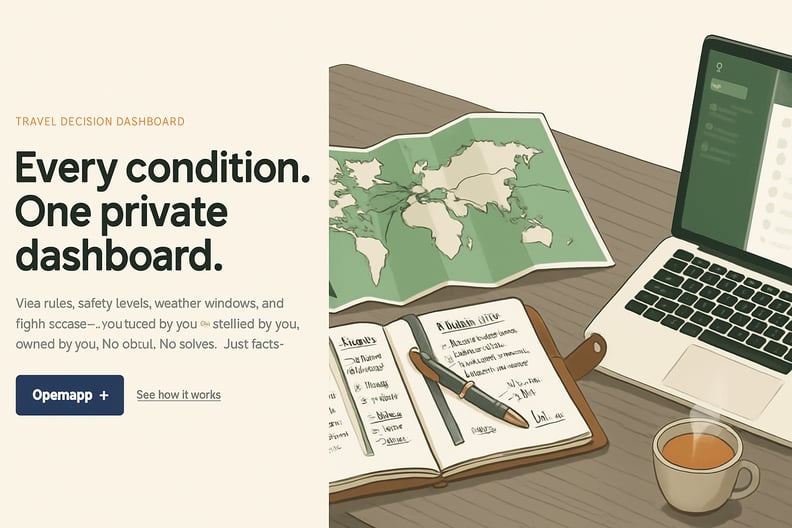 Travel Dashboard preview
